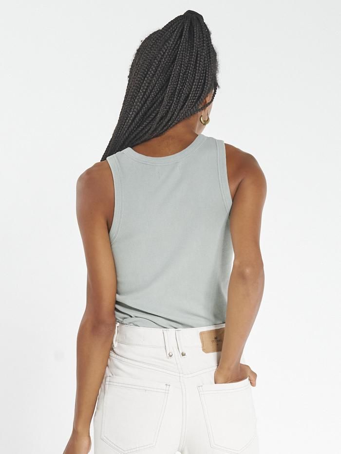 Minimal Thrills Racer Front Tank - Eucalyptus sold by Thrills product image thumbnail 2