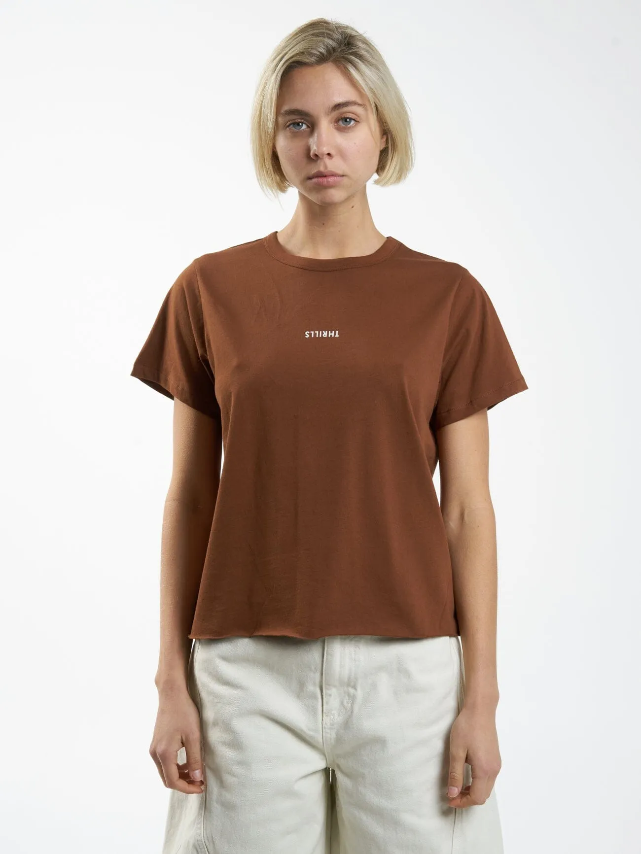Minimal Thrills Relaxed Tee - Chestnut sold by Thrills