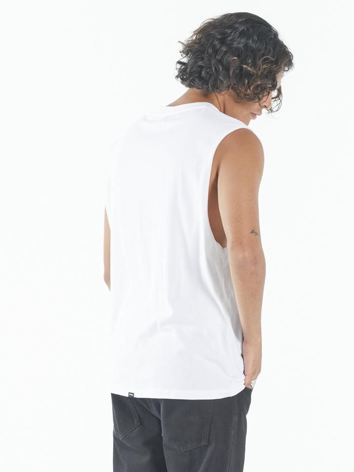 Minimal Thrills Merch Fit Muscle Tee - White sold by Thrills product image thumbnail 2
