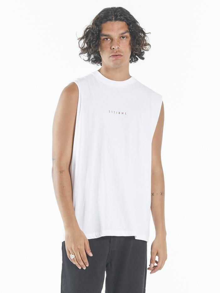 Minimal Thrills Merch Fit Muscle Tee - White sold by Thrills