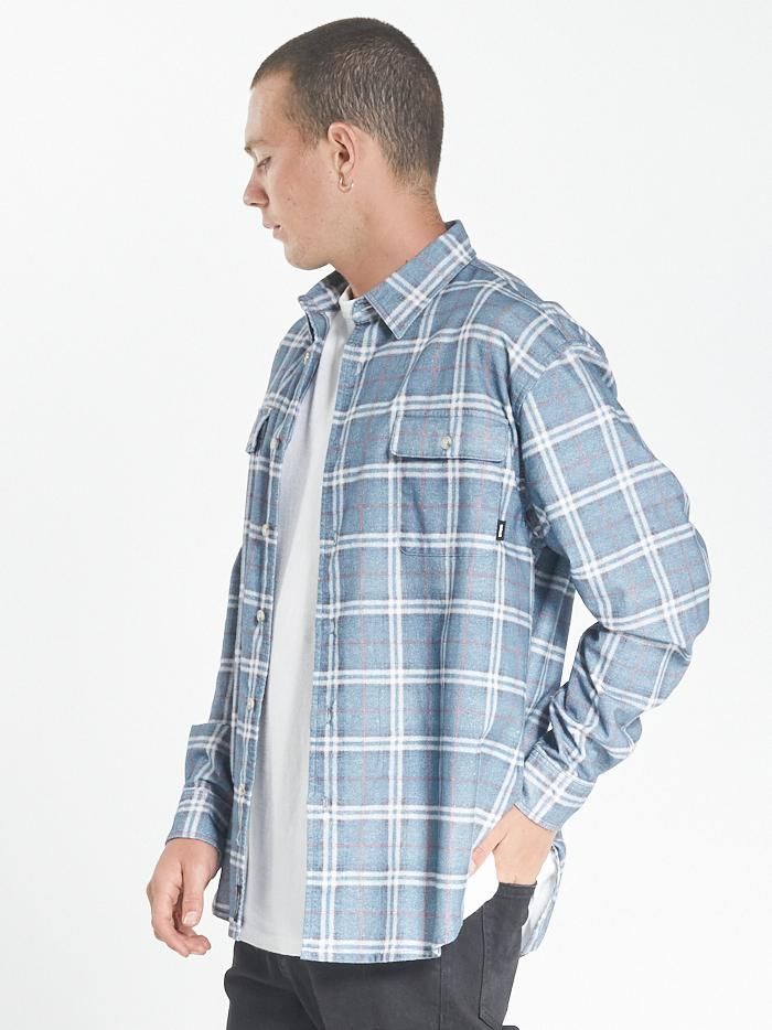 Genuine Oversized Flannel Shirt - Royal Blue sold by Thrills product image thumbnail 3