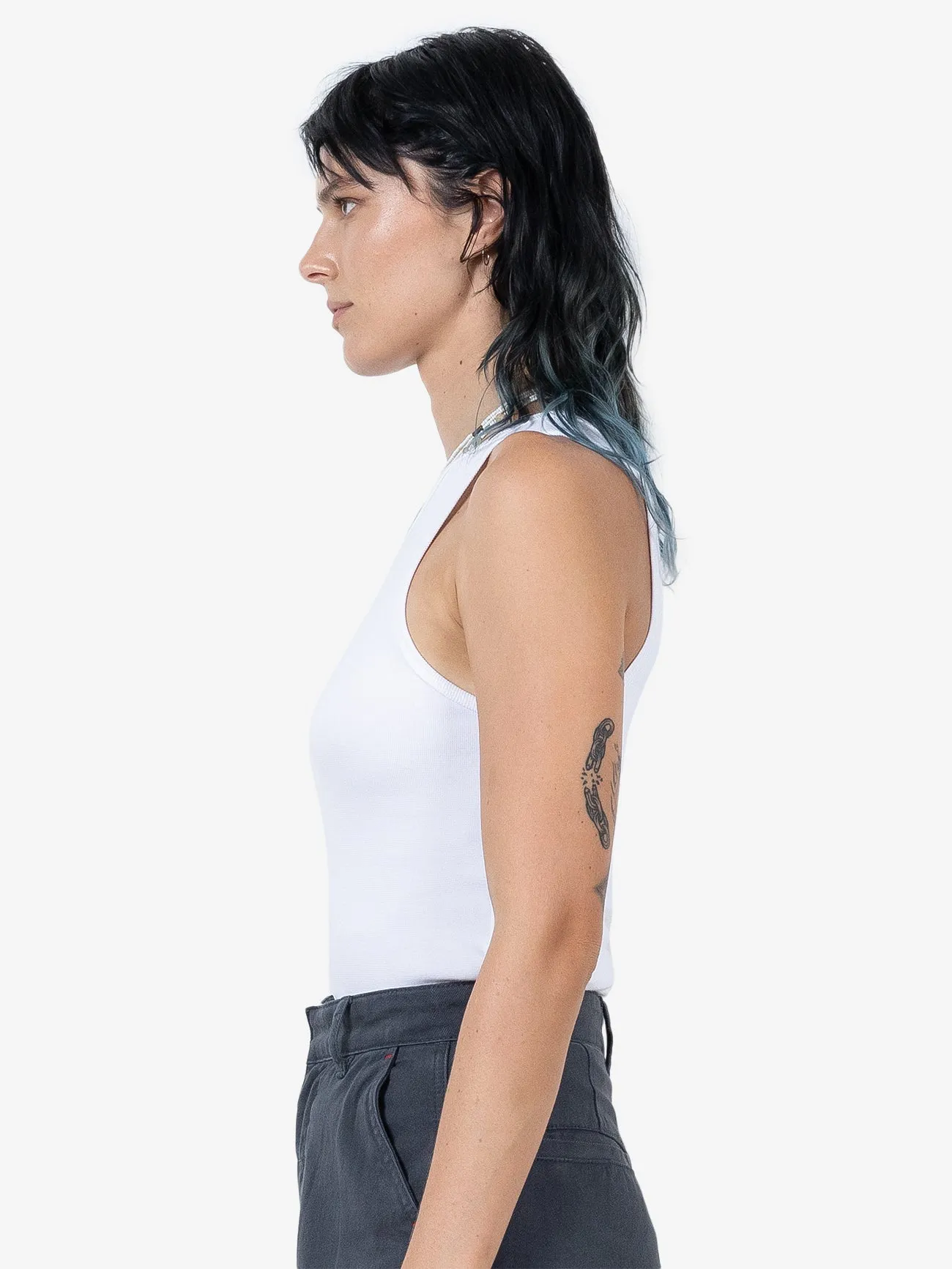 HYC Rib Work Tank - White sold by Thrills product image thumbnail 2