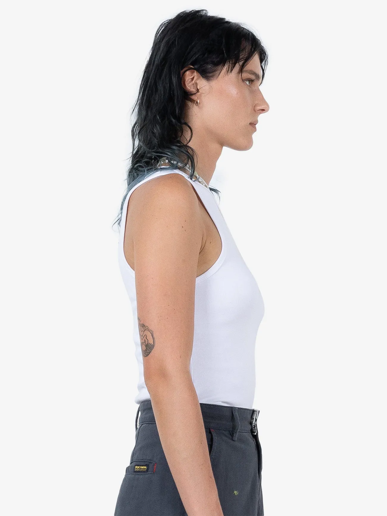 HYC Rib Work Tank - White sold by Thrills product image thumbnail 4