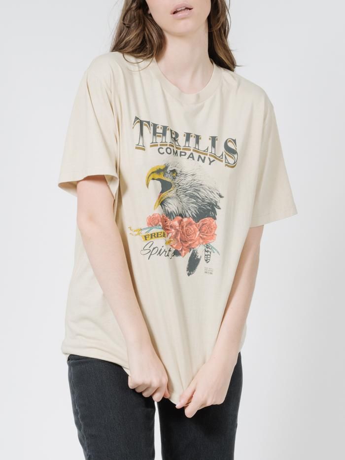 Rose Spirit Merch Tee - Thrift White sold by Thrills product image thumbnail 4