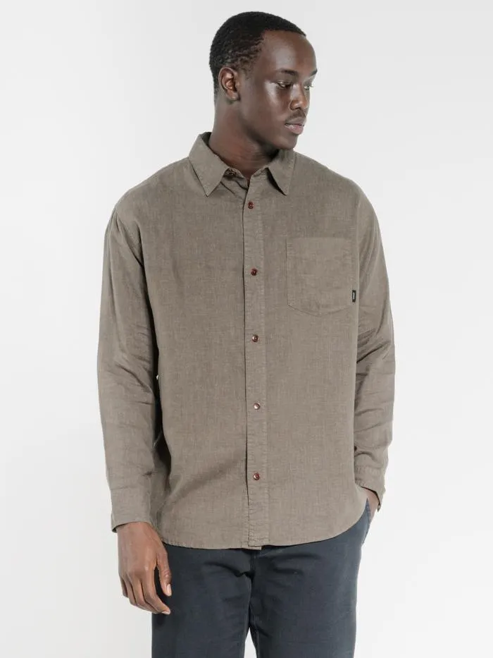 Minimal Thrills Oversized Long Sleeve Shirt - Military Green sold by Thrills product image thumbnail 2