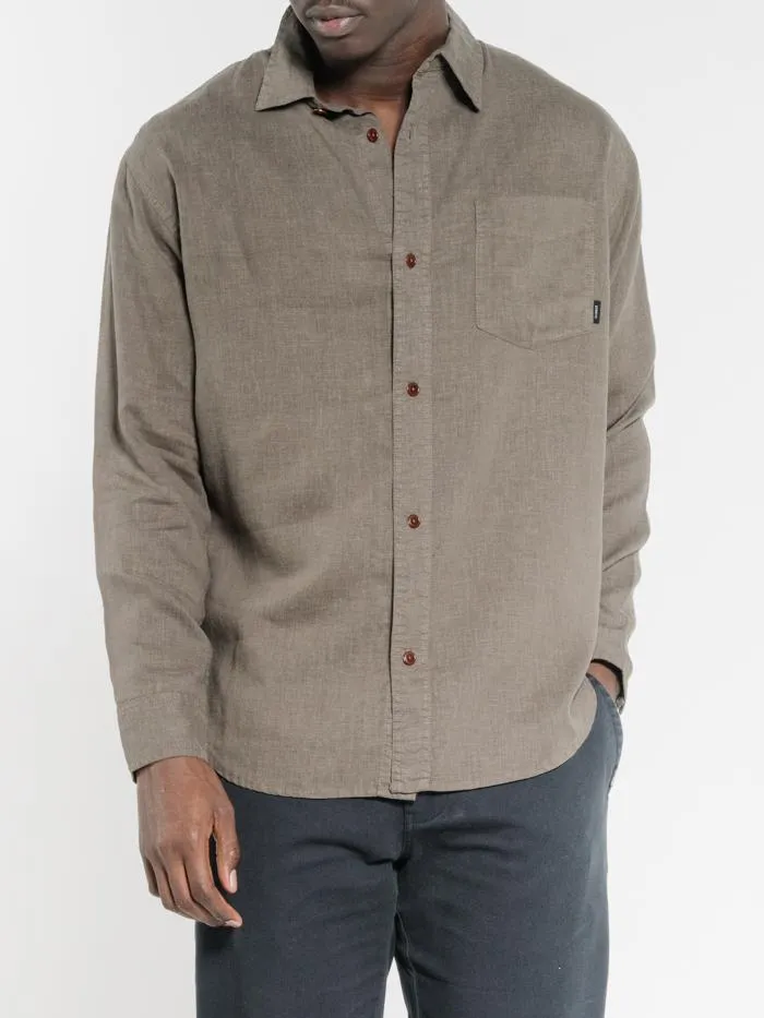Minimal Thrills Oversized Long Sleeve Shirt - Military Green sold by Thrills