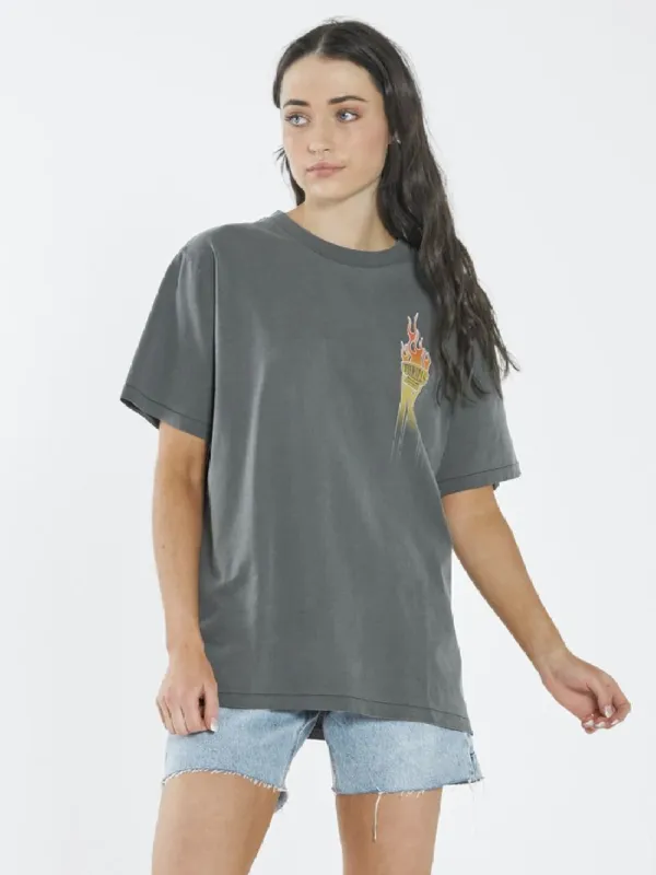 Flaming Dart Merch Fit Tee - Merch Black sold by Thrills