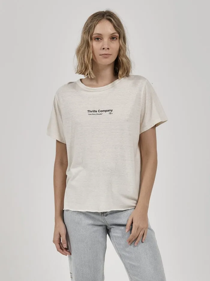 Persuasion Hemp Relaxed Tee - Heritage White sold by Thrills