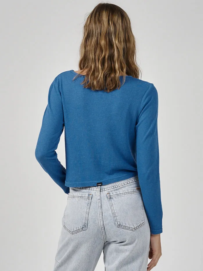Hemp Paper Rib LS Mini Tee - Lapis Blue sold by Thrills product image thumbnail 2