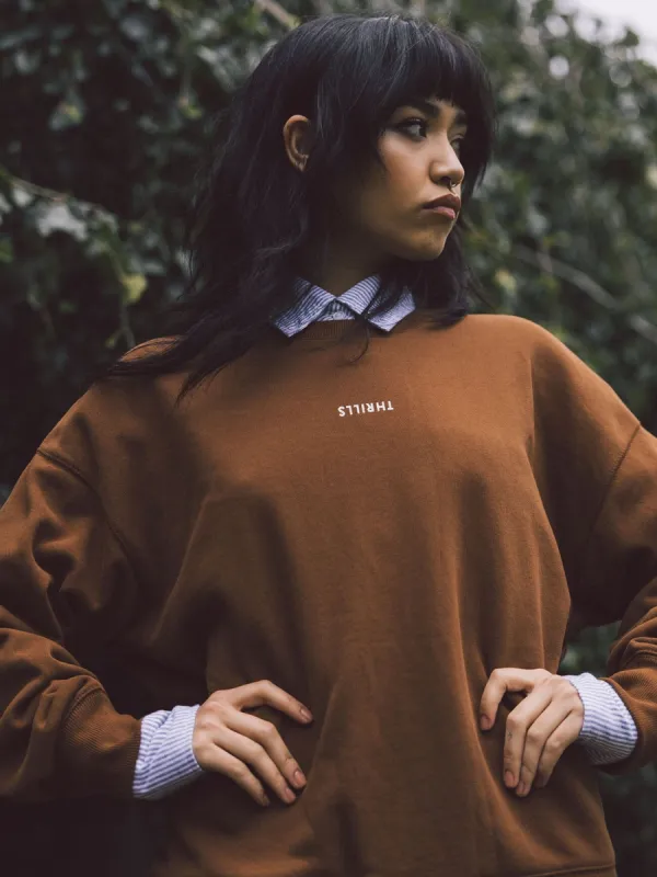 Minimal Thrills Slouch Crew - Chestnut sold by Thrills
