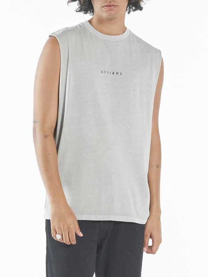 Minimal Thrills Merch Fit Muscle Tee - Gravel sold by Thrills