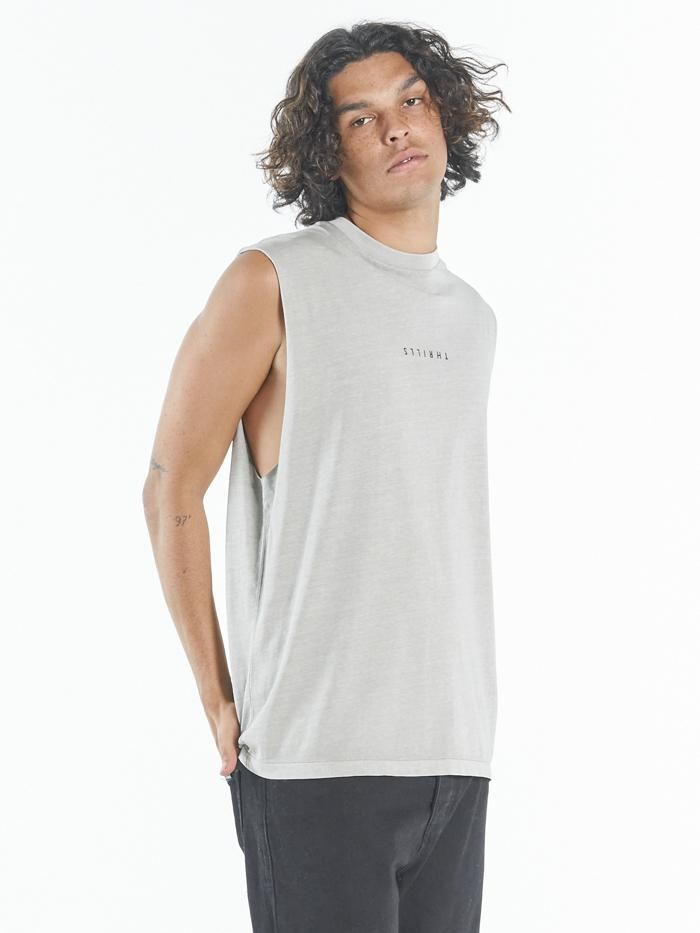 Minimal Thrills Merch Fit Muscle Tee - Gravel sold by Thrills product image thumbnail 3