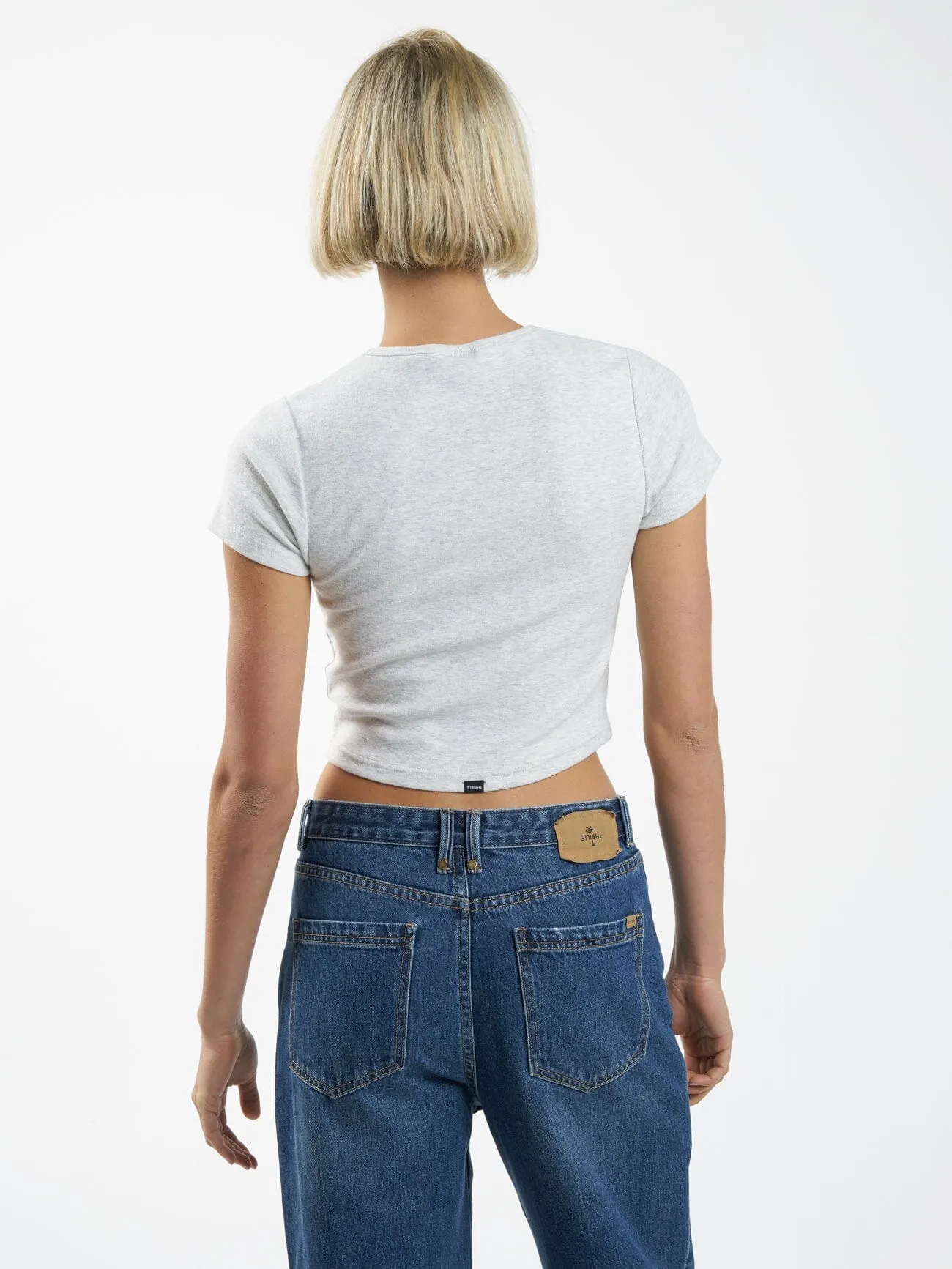 Global Double Nation Curve Tee - White Marble sold by Thrills product image thumbnail 4