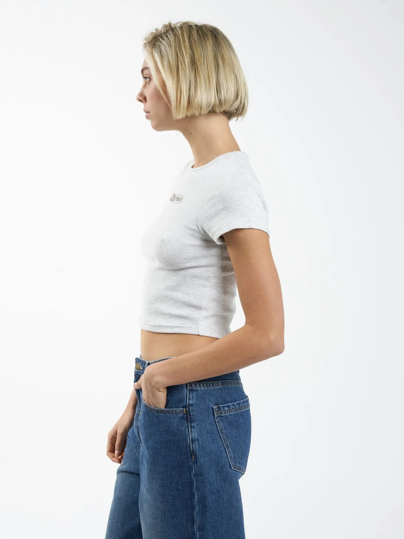 Global Double Nation Curve Tee - White Marble sold by Thrills product image thumbnail 2