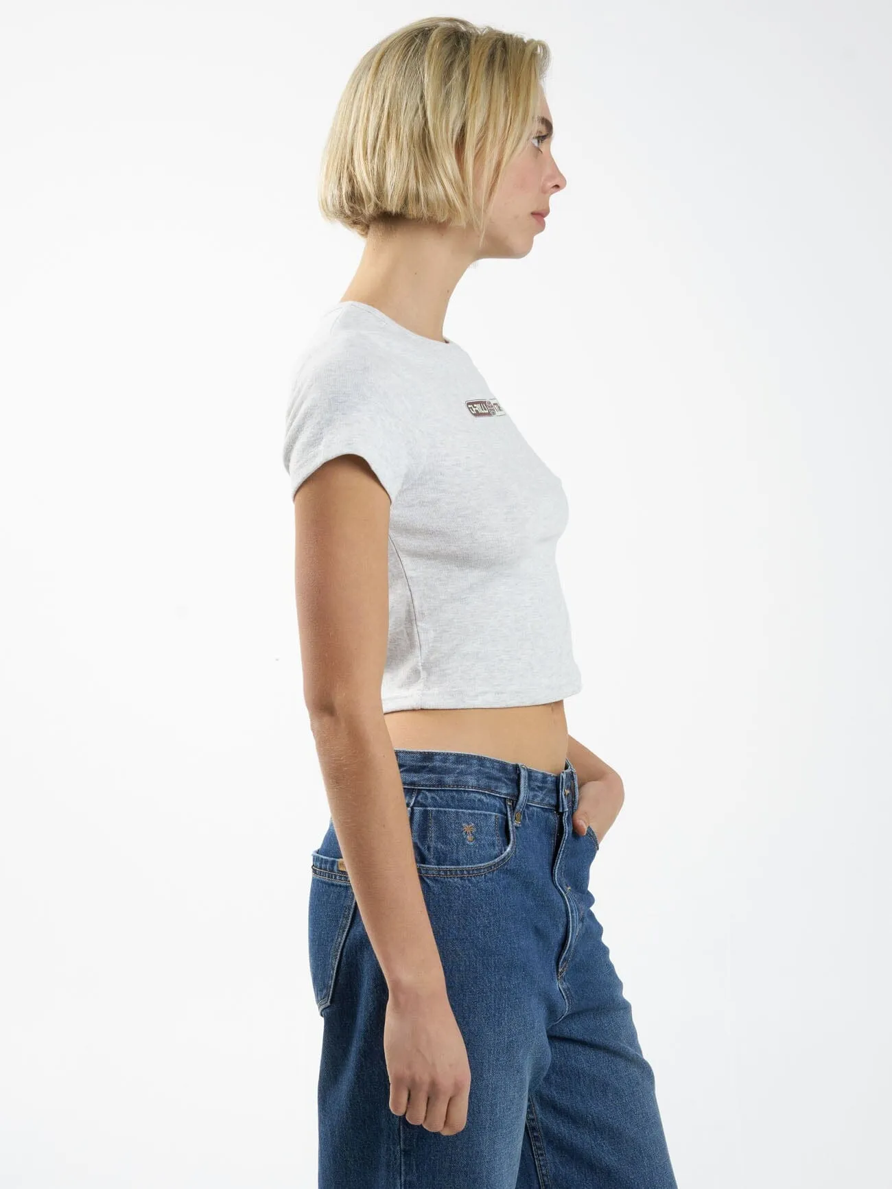 Global Double Nation Curve Tee - White Marble sold by Thrills product image thumbnail 3