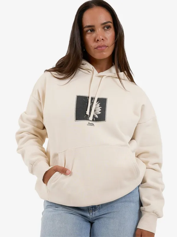 Dark Lily Fleece Hood - Heritage White sold by Thrills