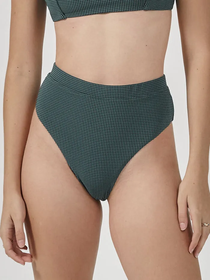 Paradise Code High Cut Bikini Bottom - Mallard Green sold by Thrills