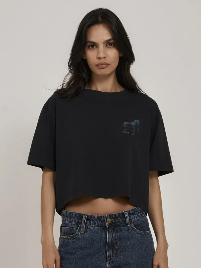 Majestic Merch Crop Tee - Twilight Black sold by Thrills