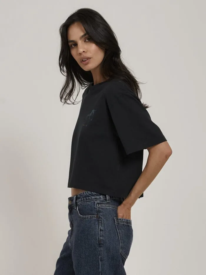 Majestic Merch Crop Tee - Twilight Black sold by Thrills product image thumbnail 3