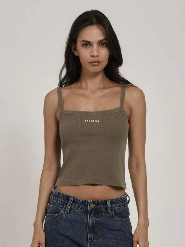 Minimal Thrills Rib Singlet - Dune sold by Thrills