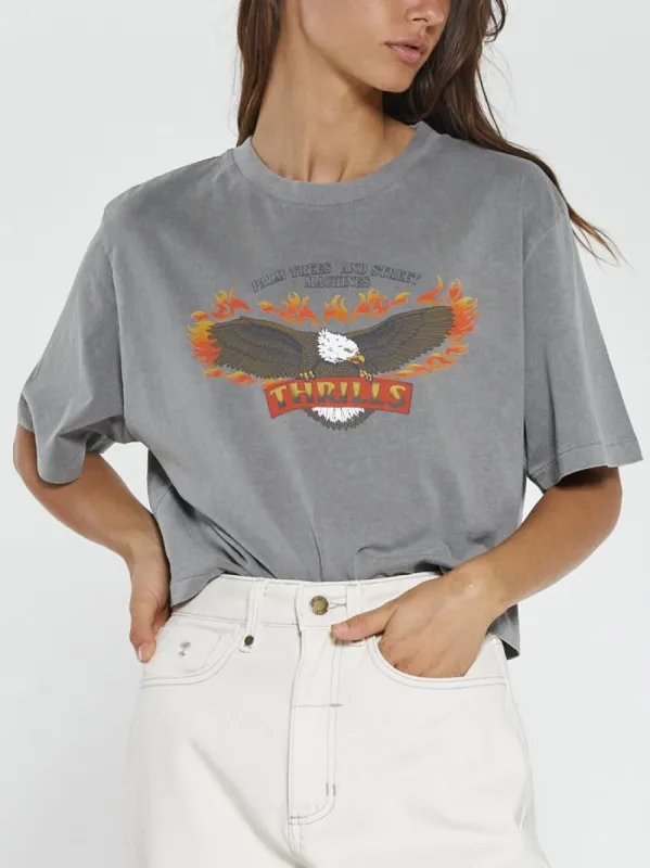 Wings Of Fire Merch Crop Tee - Washed Grey sold by Thrills