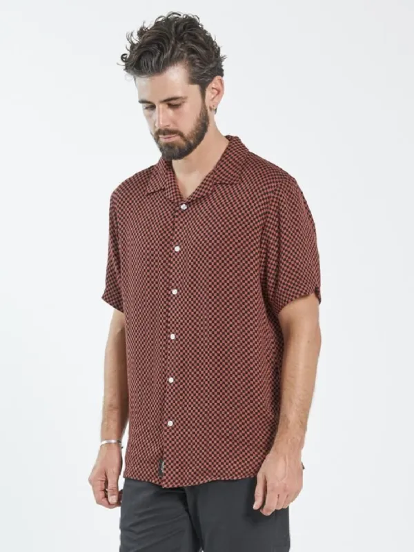 Aalto Bowling Shirt - Marsala sold by Thrills