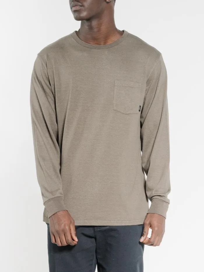 Endless Merch Fit Long Sleeve Pocket Tee - Military Green sold by Thrills product image thumbnail 3