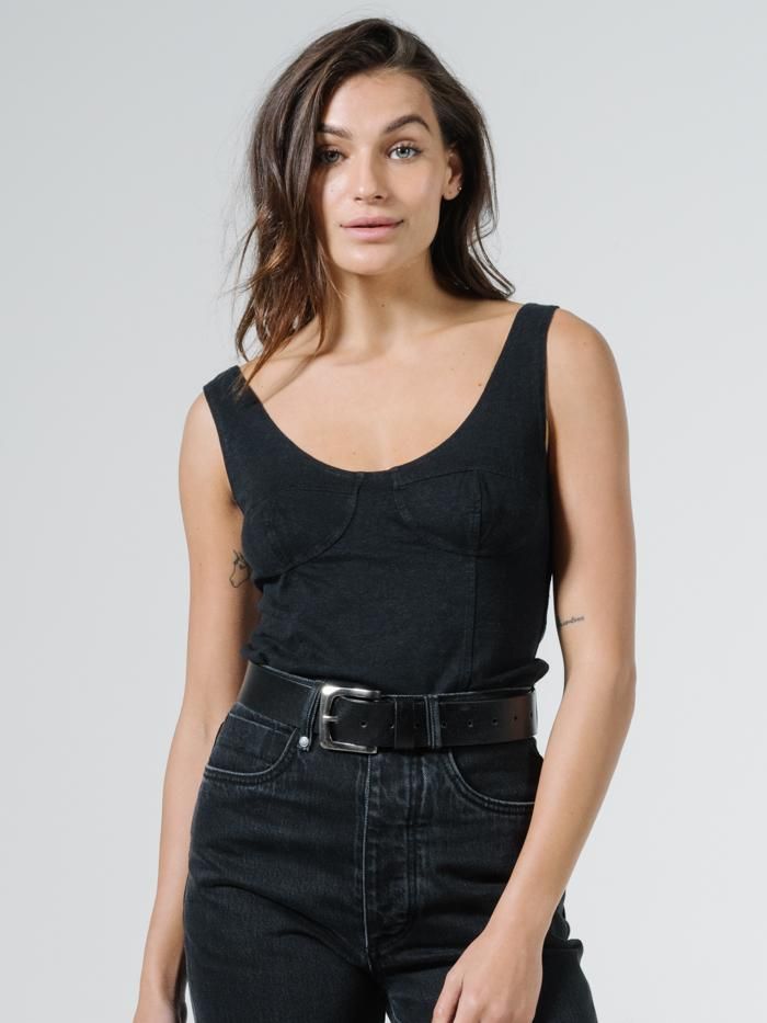 Bodice Tank - Black sold by Thrills