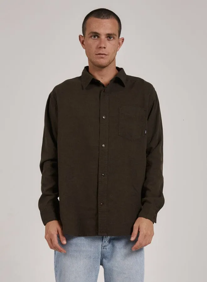 Hemp Minimal Thrills Oversize Long Sleeve Shirt - Tarmac sold by Thrills