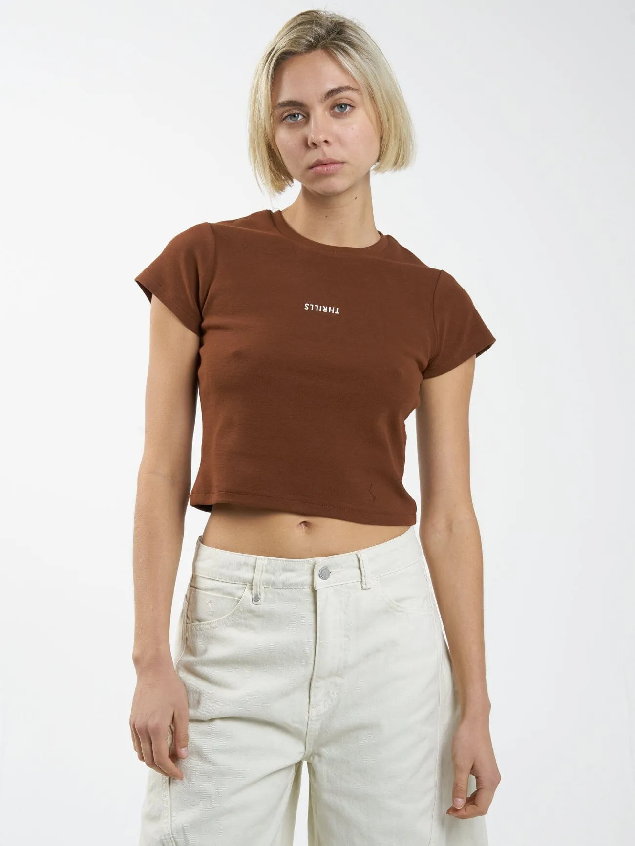 Minimal Thrills Mini Tee - Chestnut sold by Thrills