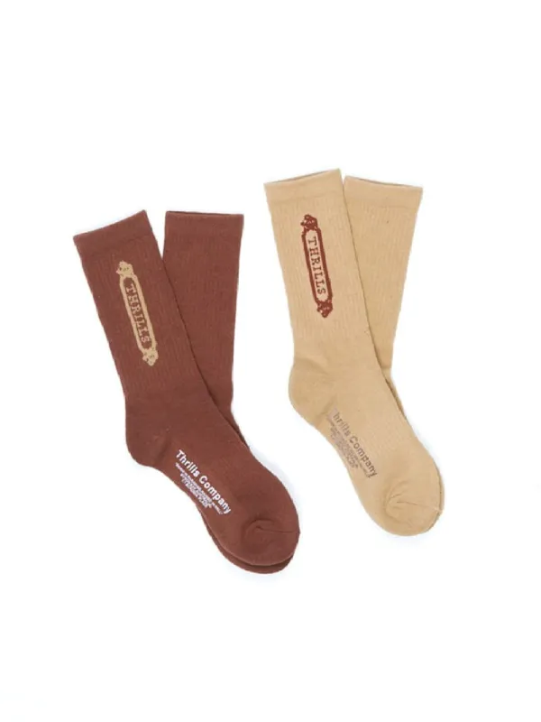 Foundation 2 Pack Sock - Tortoise Shell - Sand sold by Thrills