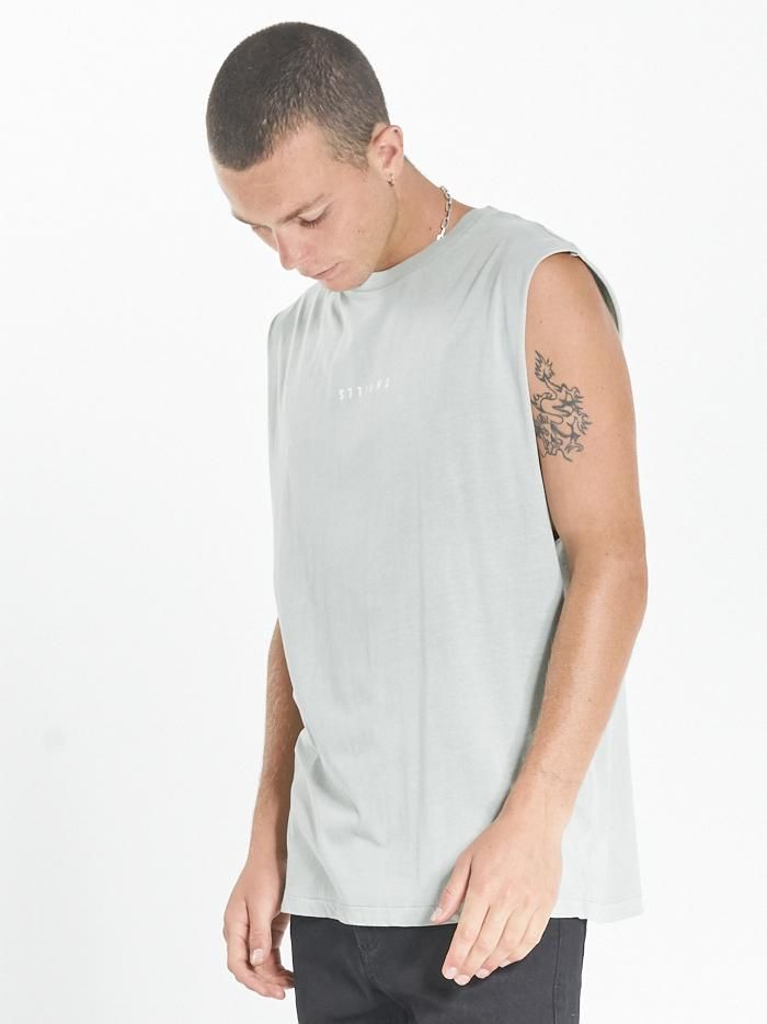 Minimal Thrills Merch Fit Muscle Tee - Eucalyptus sold by Thrills product image thumbnail 3