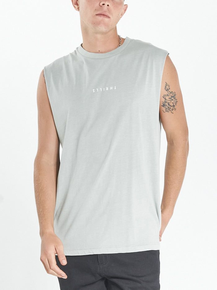 Minimal Thrills Merch Fit Muscle Tee - Eucalyptus sold by Thrills