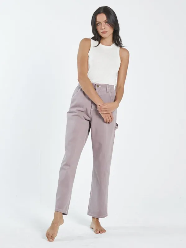 Carpenter Drill Pant - Dusty Lilac sold by Thrills
