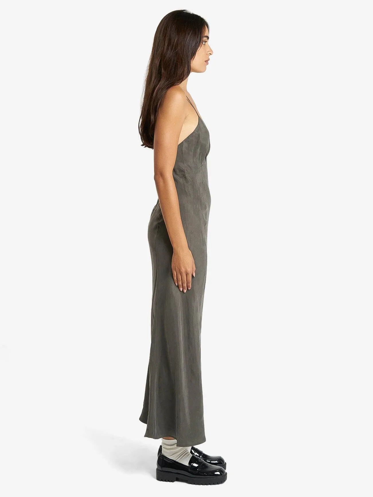 Chelsea Full Length Slip Dress - Truffle sold by Thrills product image thumbnail 4