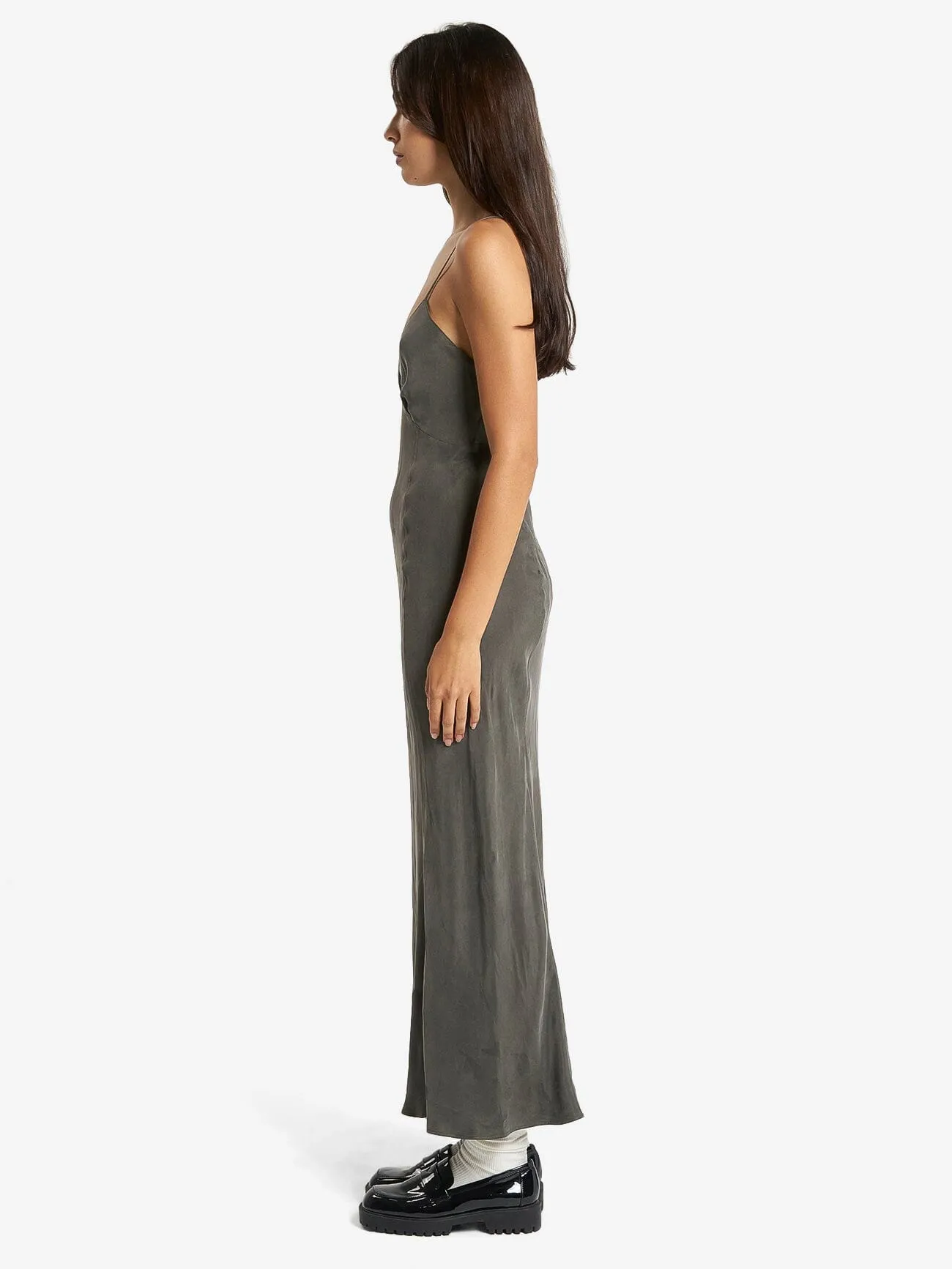 Chelsea Full Length Slip Dress - Truffle sold by Thrills product image thumbnail 3