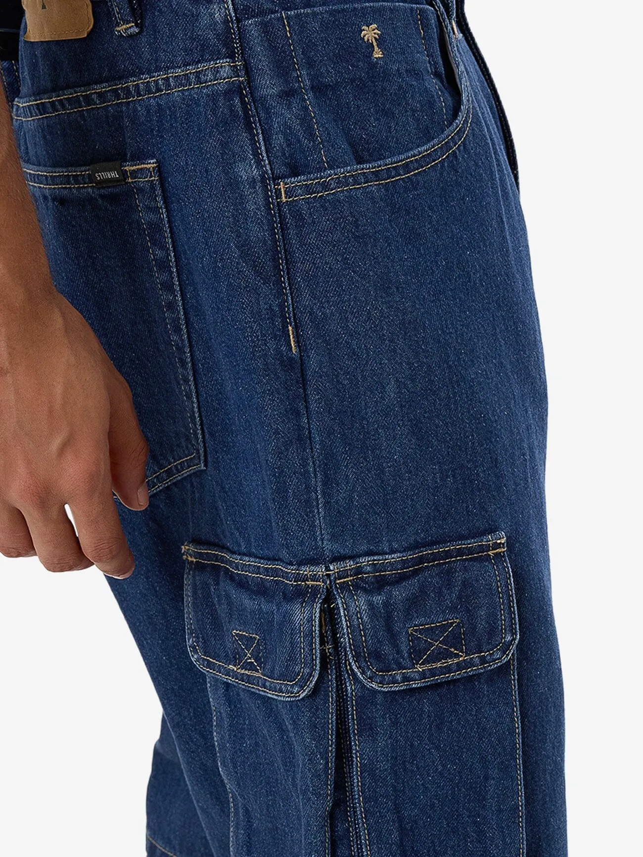Big Slacker Denim Cargo Short - Union Blue sold by Thrills product image thumbnail 5
