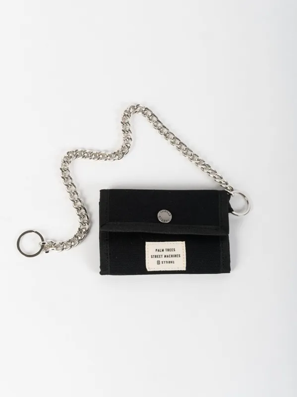 Waxed Chain Wallet - Black made by Thrills