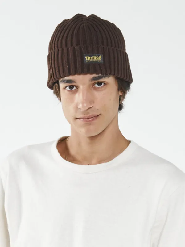 Thrills Union Beanie - Postal Brown sold by Thrills