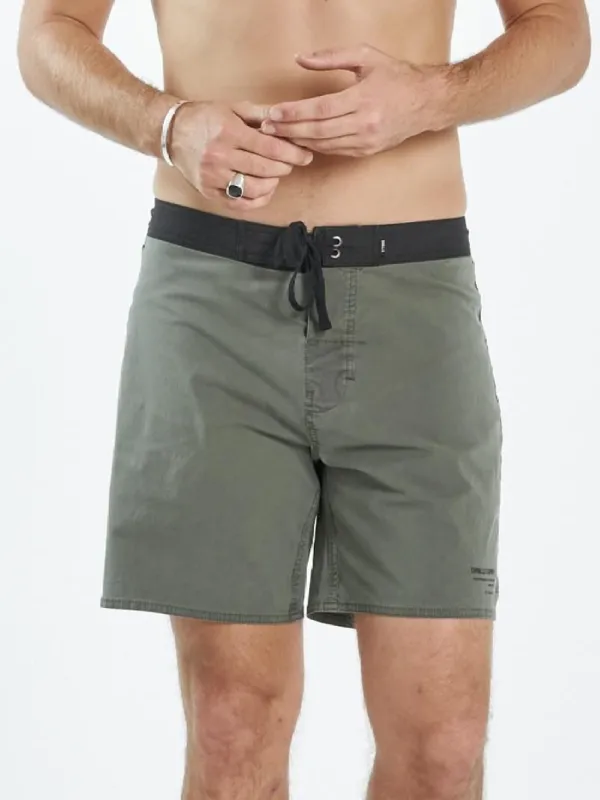 Provisions Boardshort - Army Green sold by Thrills
