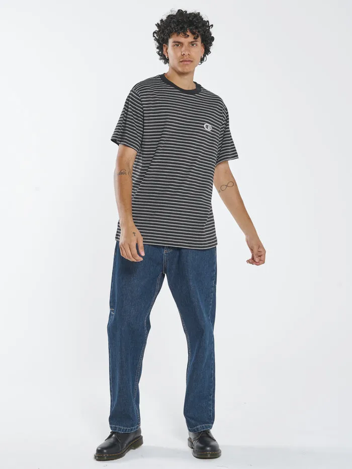 Two Tone Stripe Merch Fit Tee - Black sold by Thrills product image thumbnail 3