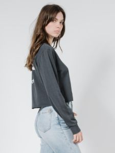 Wellness LS  Merch Crop Tee - Merch Black sold by Thrills