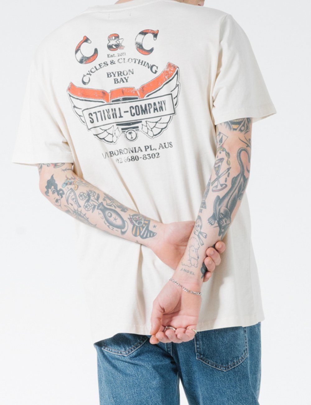 C&C Wings Merch Fit Tee - Heritage White sold by Thrills product image thumbnail 5