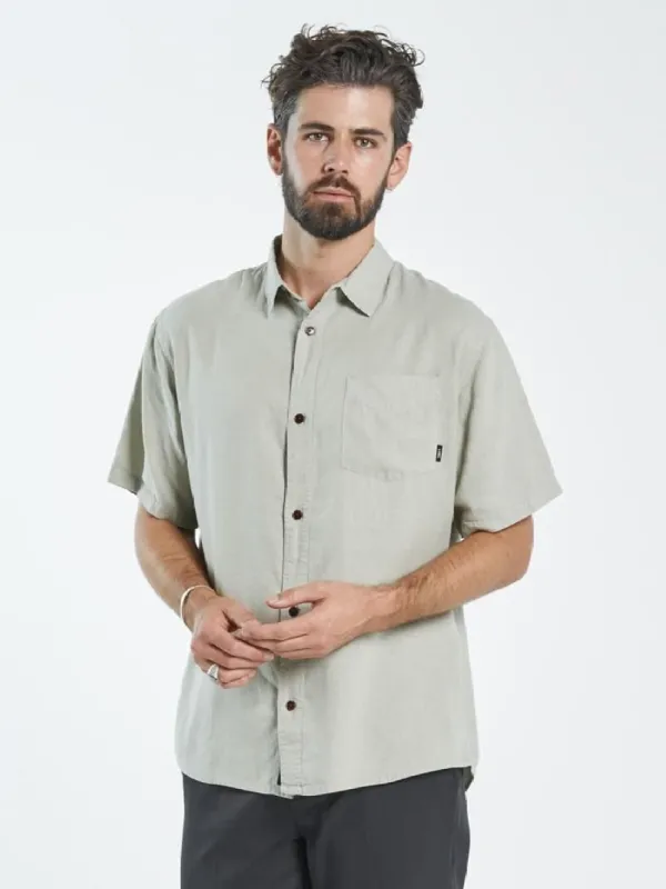 Hemp Minimal Thrills Short Sleeve Shirt - Eucalyptus sold by Thrills