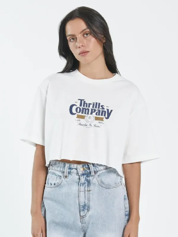 Full Strength Merch Super Crop Tee - Dirty White sold by Thrills