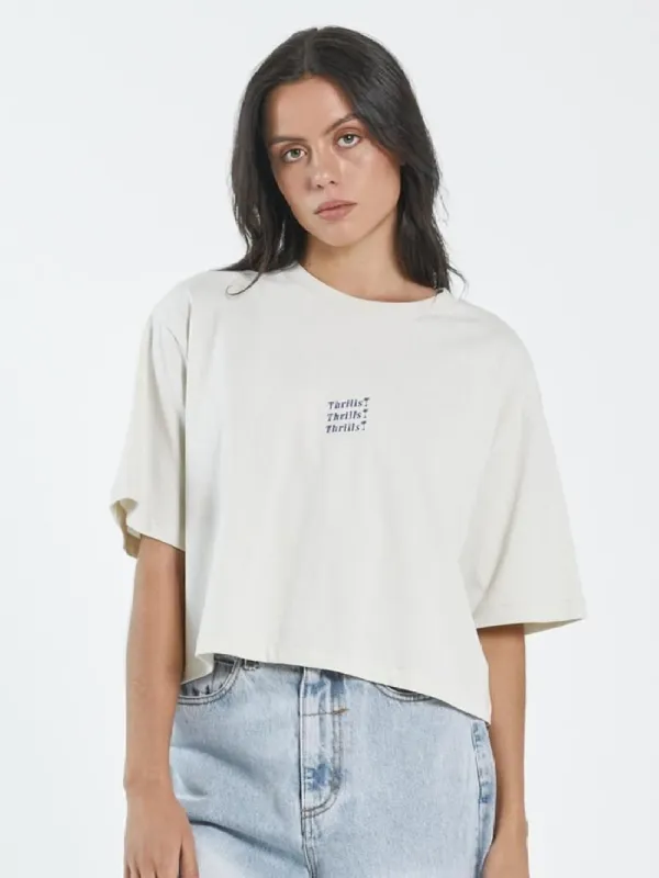 Thrills Unlimited Merch Crop Tee - Heritage White sold by Thrills