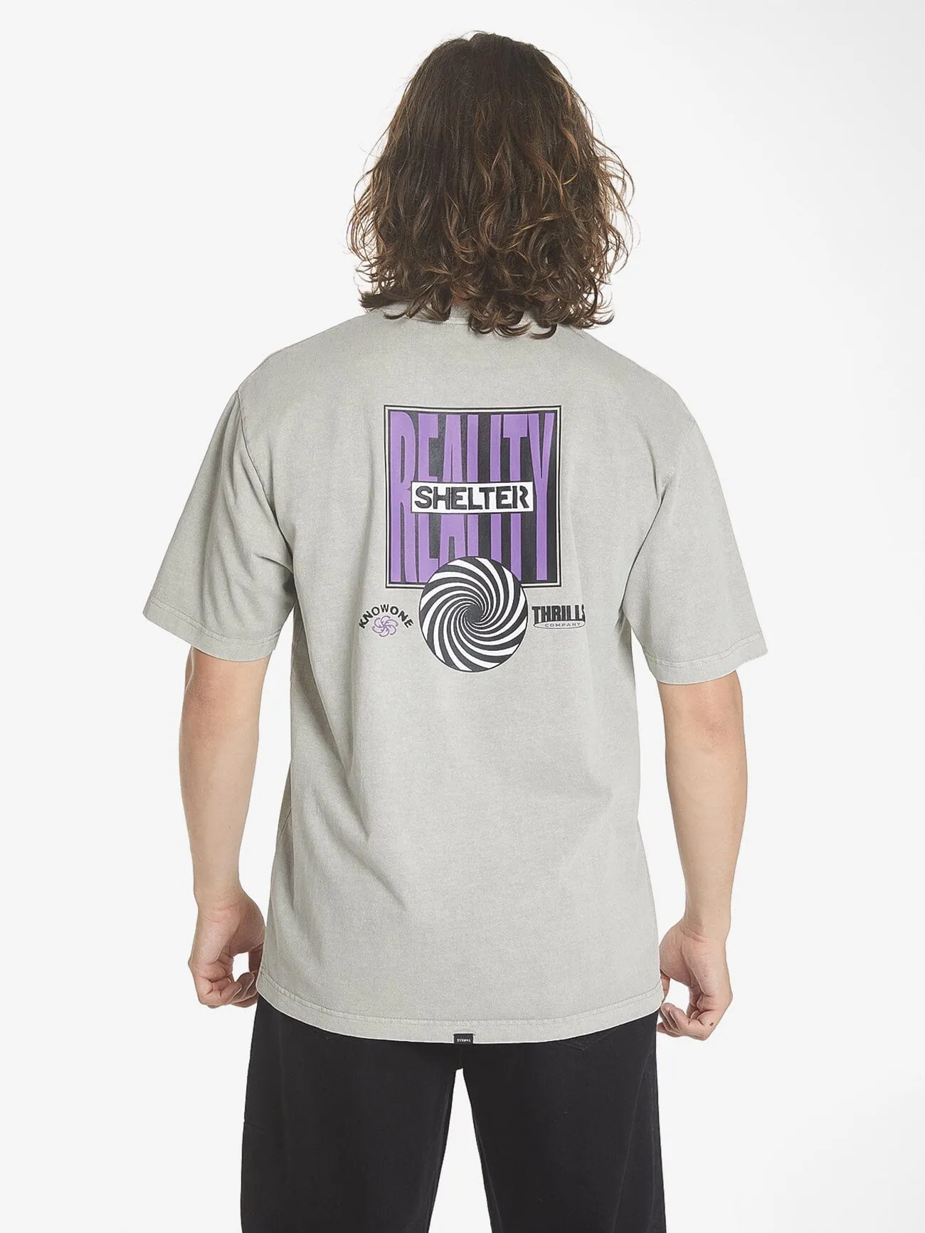 Shelter Reality Oversize Fit Tee - Fog sold by Thrills product image thumbnail 2