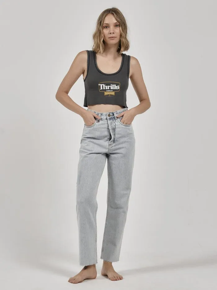 Gold Ribbon Crop Rib Singlet - Merch Black sold by Thrills product image thumbnail 4