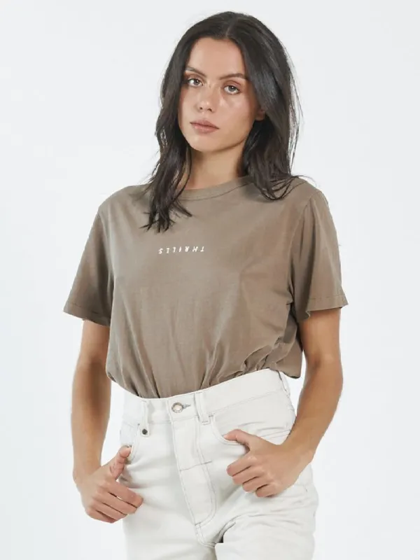 Minimal Thrills Relaxed Tee - Walnut sold by Thrills