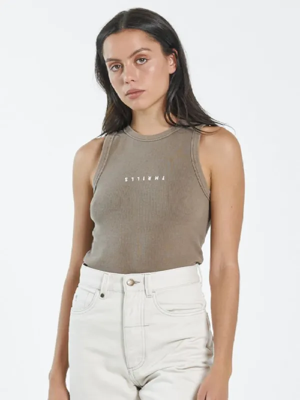 Minimal Thrills Racer Front Tank - Walnut sold by Thrills